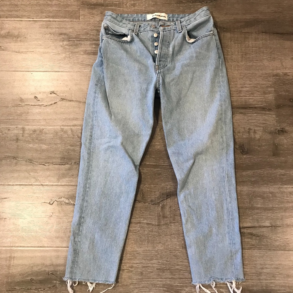 Reformation baggy straight leg with pleat